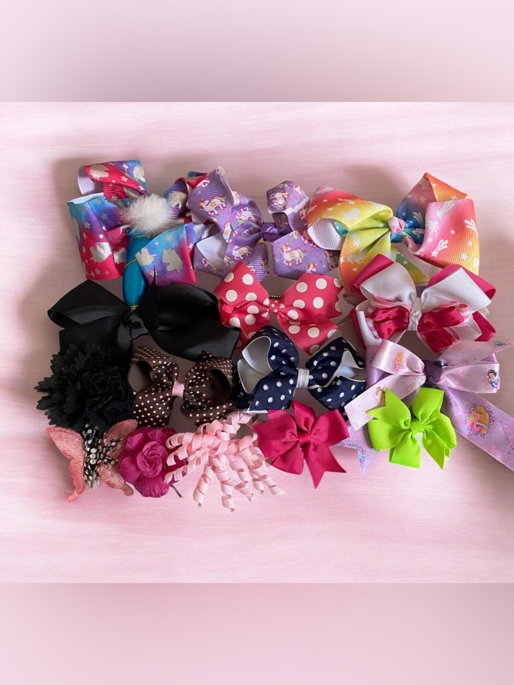 13pcs Assorted Girls' Hair Bows Multicolor Pack
